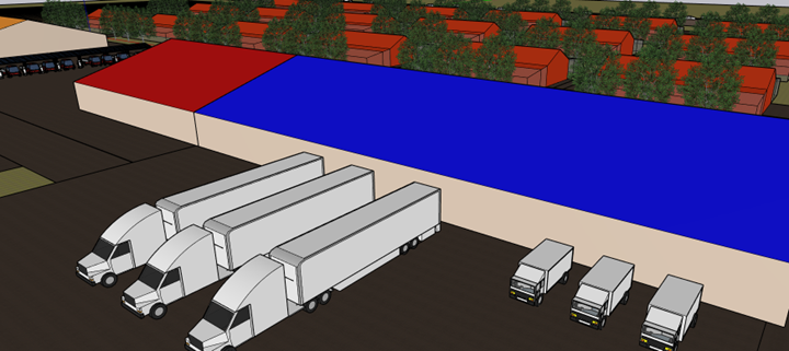 Render demonstrating modular expansion bays