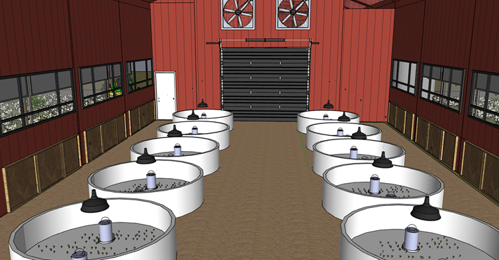 Operations render focusing on utility hookups and feed silos